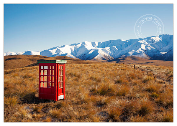 Framed Print - Hawkdun Phonebox, Central Otago