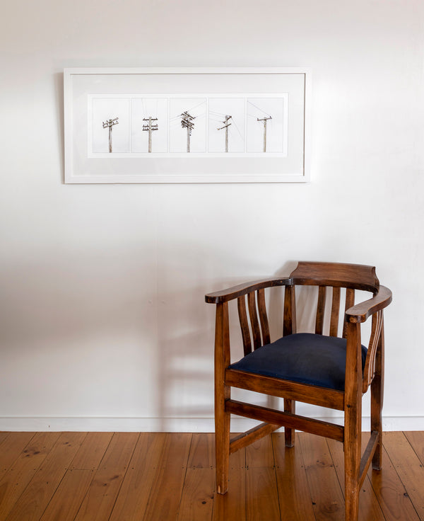 Framed Print - Telegraph Poles at Hyde