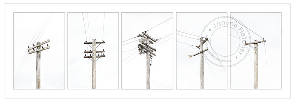 Framed Print - Telegraph Poles at Hyde