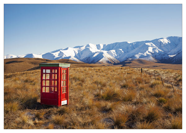 Unframed Print - Hawkdun Phone Box